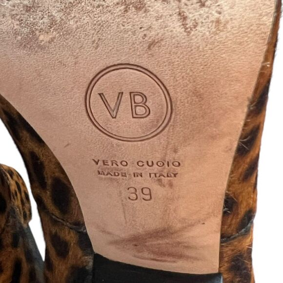 Veronica Beard Landon Leopard Print Calf Hair Ankle Boots Size 8.5 US 39 EU - Picture 7 of 14
